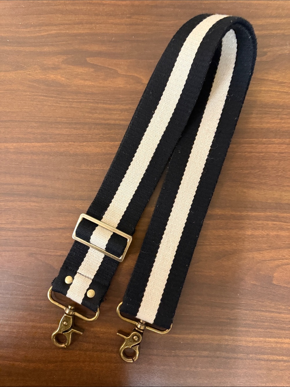 Parker Thatch Black and Cream Crossbody Strap